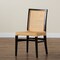 Baxton Studio Lingga Modern Bohemian Dark Brown Mahogany Wood and Natural Rattan Dining Chair 228-13101-ZORO - alternate 3